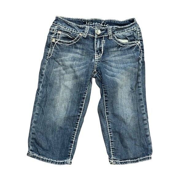 Miss Chic Denim shorts Jeans S Rhinestone Detail - Picture 2 of 4